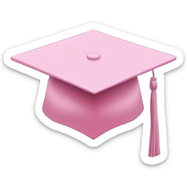 Light pink graduation cap sticker