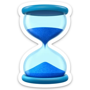 blue hourglass sticker
