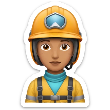 Colorful Helmeted Traveler sticker