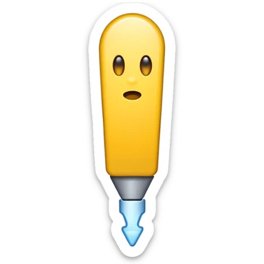 bold clear exclamation mark emoji style sticker