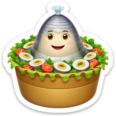 salad herring under a coat sticker