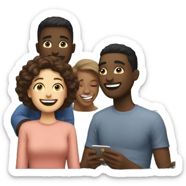 friends enjoying time indoors sticker