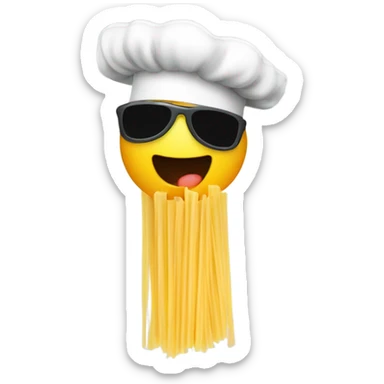 Balls cooking pasta sticker