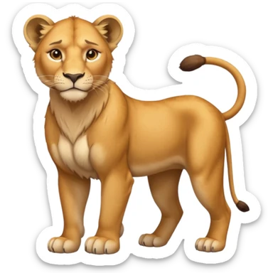 in lion family, only mother., full body sticker