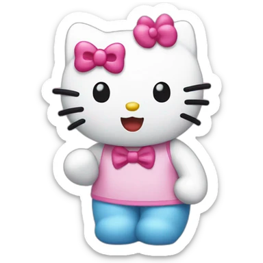 Hello Kitty qui tire la langue sticker