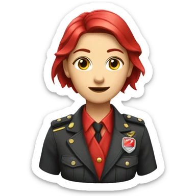 RED BADGE fem sticker