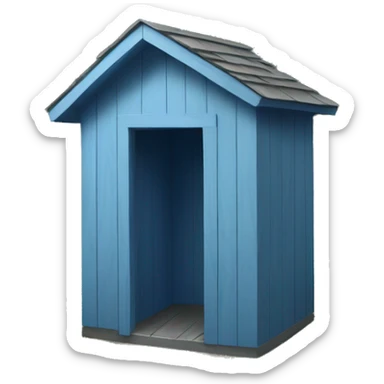 blue outhouse sticker