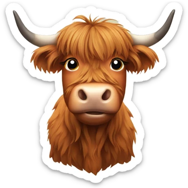 Highland cow sticker