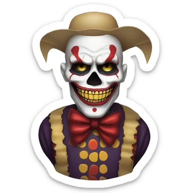 Calavera payaso sticker