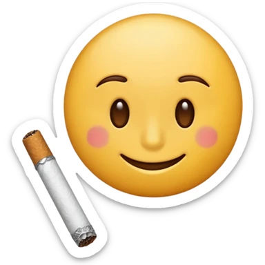 maak een emoji die een sigaret in zijn mond heeft sticker