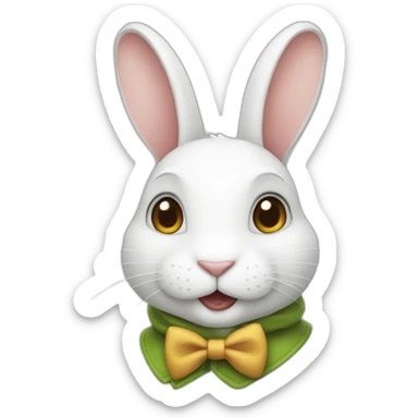 white rabbit sticker