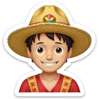 Sombrero de paja luffy sticker