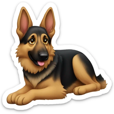 fall german shepherd sticker