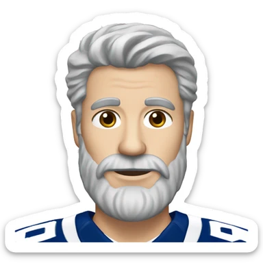 White male long gray beard Toronto maple leafs jersey sticker