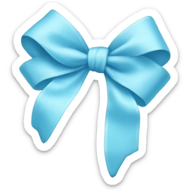 Light blue bow sticker