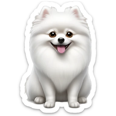 “White Pomeranian Spitz” sticker