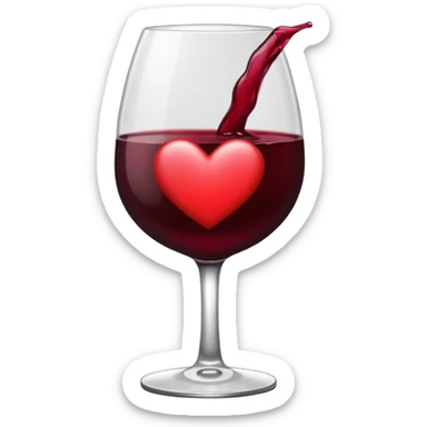 Corazón de color vino tinto oscuro sin nada arriba sticker