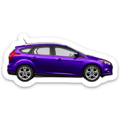 Ford Focus Break 2010 dark purple from side sticker