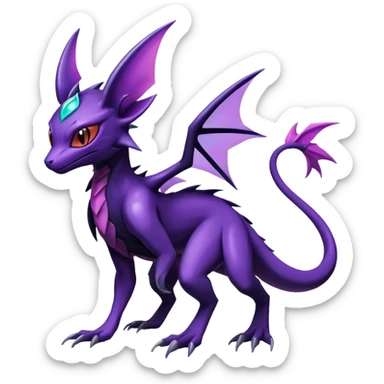 Shiny Salandit-Noivern-Espeon-Hybrid (Full body) sticker