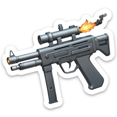 make a machine gun firing sticker