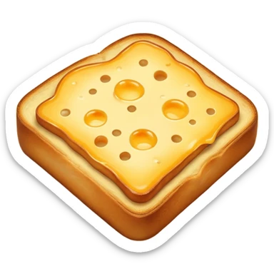 Closed cheese toast without a face sticker