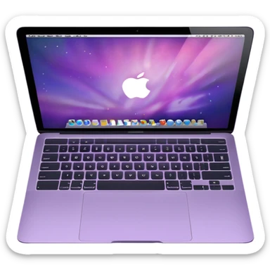 macbook ios light violet elements. sticker