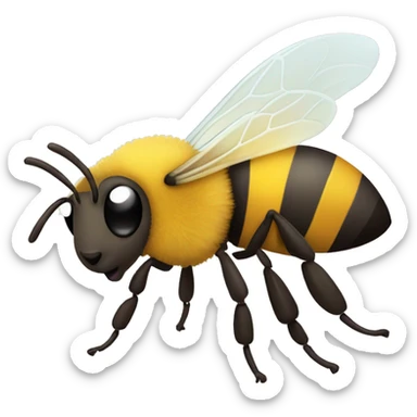 Cute honey bee sticker