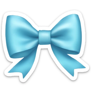 Light blue bow sticker