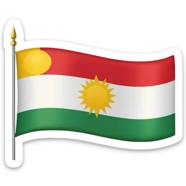 kurdistan flag without the pole like every other flag emoji sticker