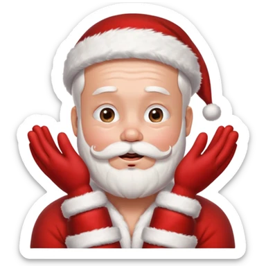 Santa having a head massage sticker