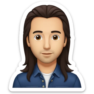 Howie Dorough with dark brown long hair sticker
