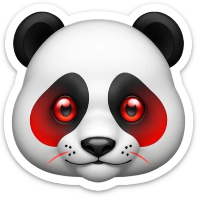 panda with laser eyes sticker