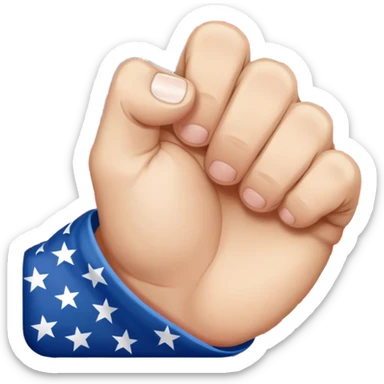 Prayer hands American flag with a fist sticker