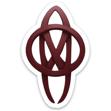 Dark red Omega Symbol sticker