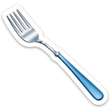blue-handled dessert fork sticker