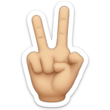 Third finger only up on left hand sticker