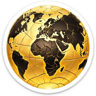 golden earth sticker