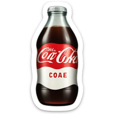Vintage glass Diet coke sticker