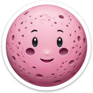 pink planet sticker