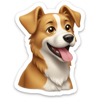 dog happy sticker