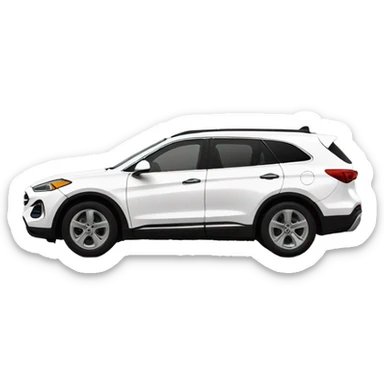 white santa fe suv sticker