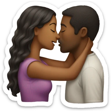 Two people kissing sticker