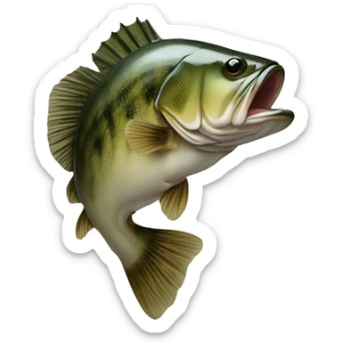 A bass taxidermy ￼ sticker