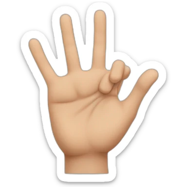 Hand showing 3 fingers sticker