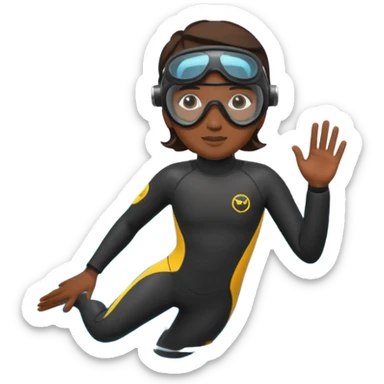 scuba diver sticker