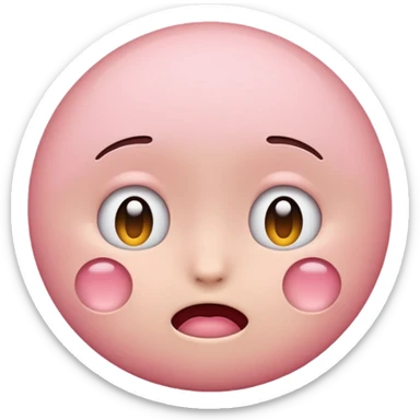 Shy emoji that just said smth risky sticker