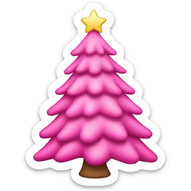 Pink Christmas tree sticker