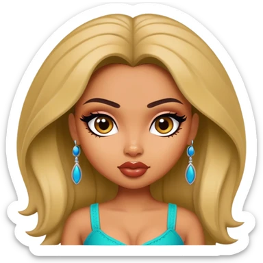 pretty bratz baddie, olive skin, exotic sticker