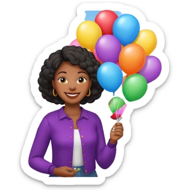 Street Balloon Seller black woman  sticker