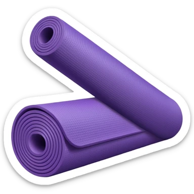 purple yoga mat rolled up sticker
